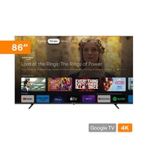 Televisor 86" QLED 4K Google TV 86TIKJQLED | Indurama