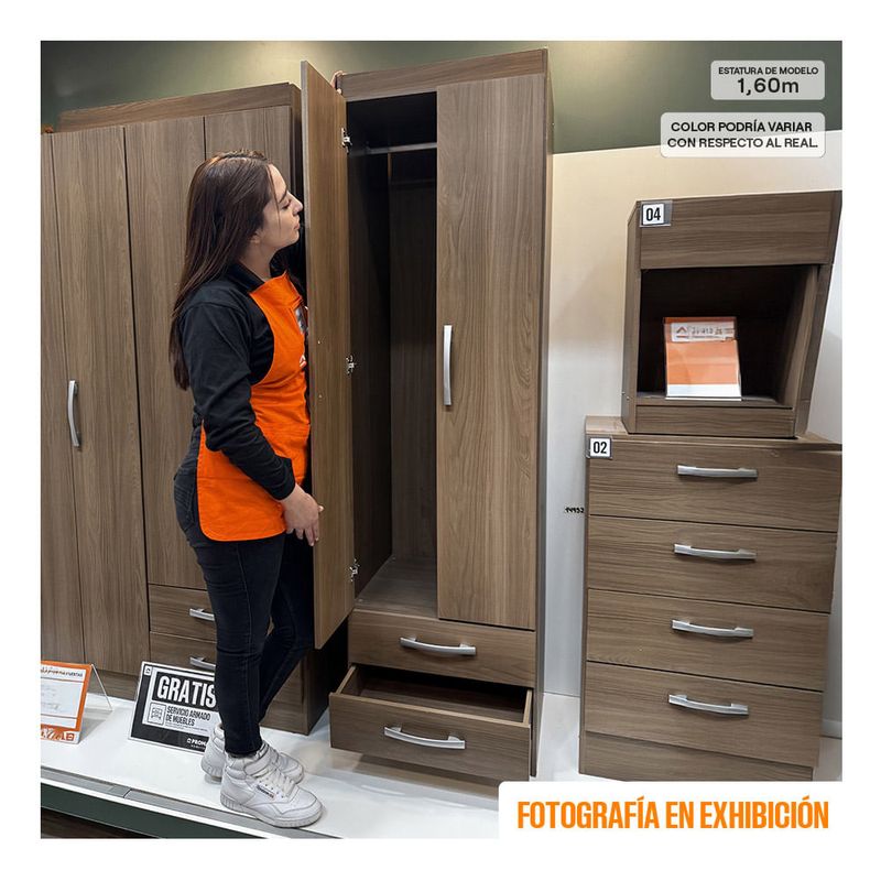 Armario-Cali-Nature-2-Puertas-2-Cajones-|-Orange