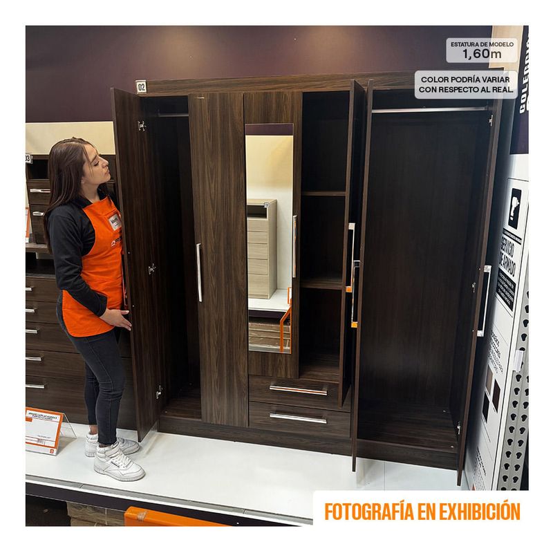 Armario-Capri-Jacaranda-6-Puertas-2-Cajones-|-Orange