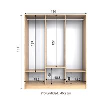 Armario Neptuno de 6 Puertas Amaranto