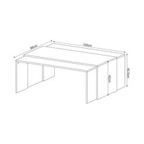 Mesa de Centro Lima Café/Beige | Tecnomobili