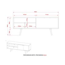 Mesa para TV 60" Marrón/Gris | Tecnomobili