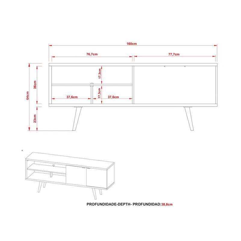 Mesa-para-TV-60--Marron-Gris-|-Tecnomobili