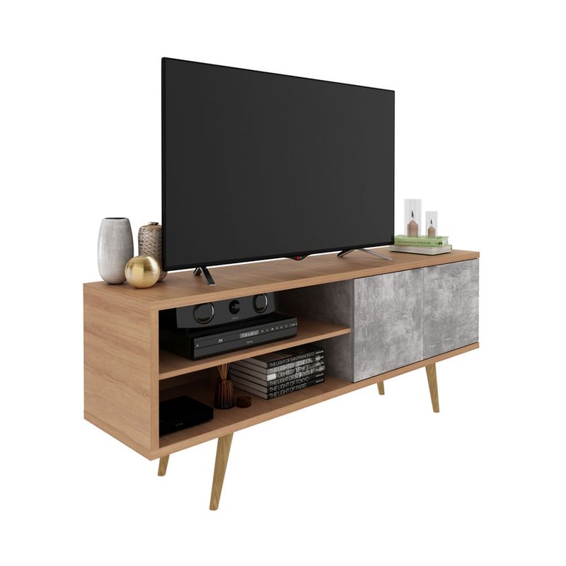 Mesa-para-TV-60--Marron-Gris-|-Tecnomobili