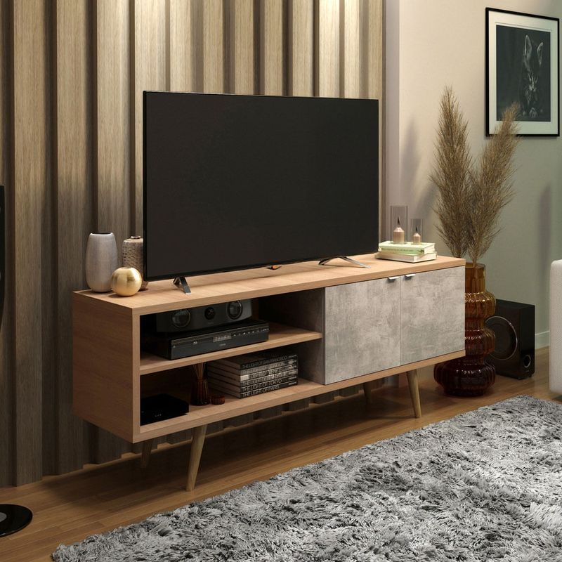 Mesa-para-TV-60--Marron-Gris-|-Tecnomobili