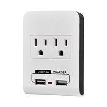 Multitoma de Pared 2 Salidas + 2 Puertos USB | Ferrenovo