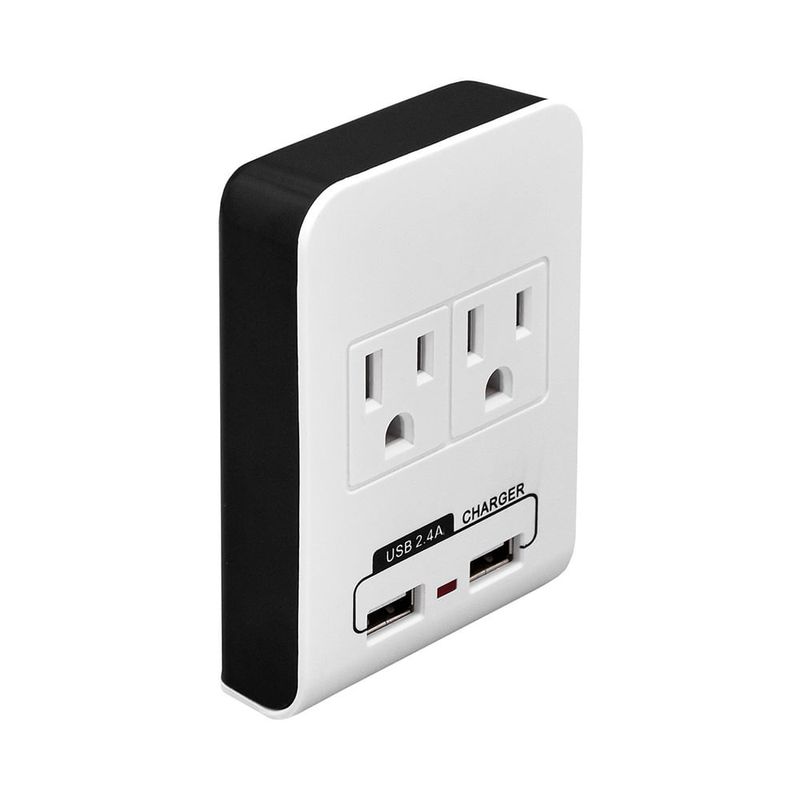 Multitoma-de-Pared-2-Salidas---2-Puertos-USB-|-Ferrenovo
