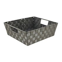 Canasta Tejida Gris con Agarraderas | Kennedy Home