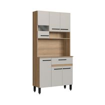 Kit de Cocina Hanna 6 Puertas Miel/Arena | Delmarco Moveis