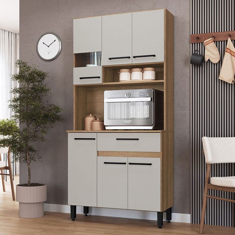 Kit-de-Cocina-Hanna-6-Puertas-Miel-Arena-|-Delmarco-Moveis