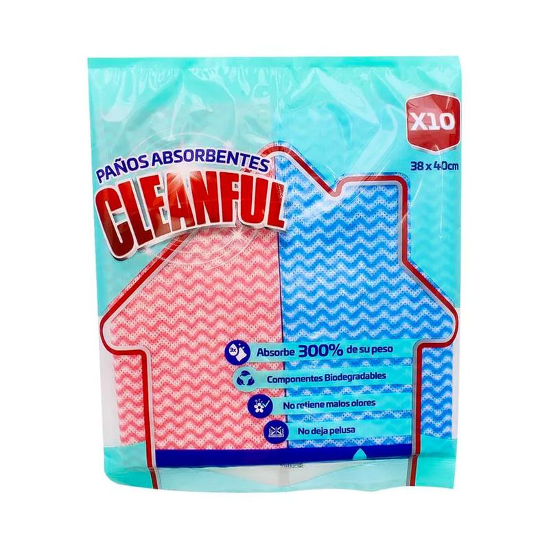 Paños-Absorbentes-de-Poliester-x10-|-Cleanful