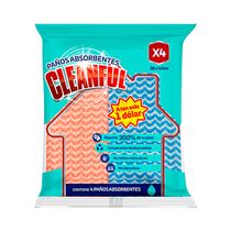 Paños Absorbentes de Poliéster x4 | Cleanful
