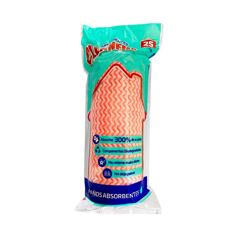 Paños-Absorbentes-Rollo-Pequeño-x25-|-Cleanful