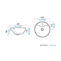 Lavamanos Vessel Berlioz Blanco E247-BL | FV