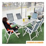 Set-de-Terraza-Premium-Marron-y-Azul-de-8-Piezas