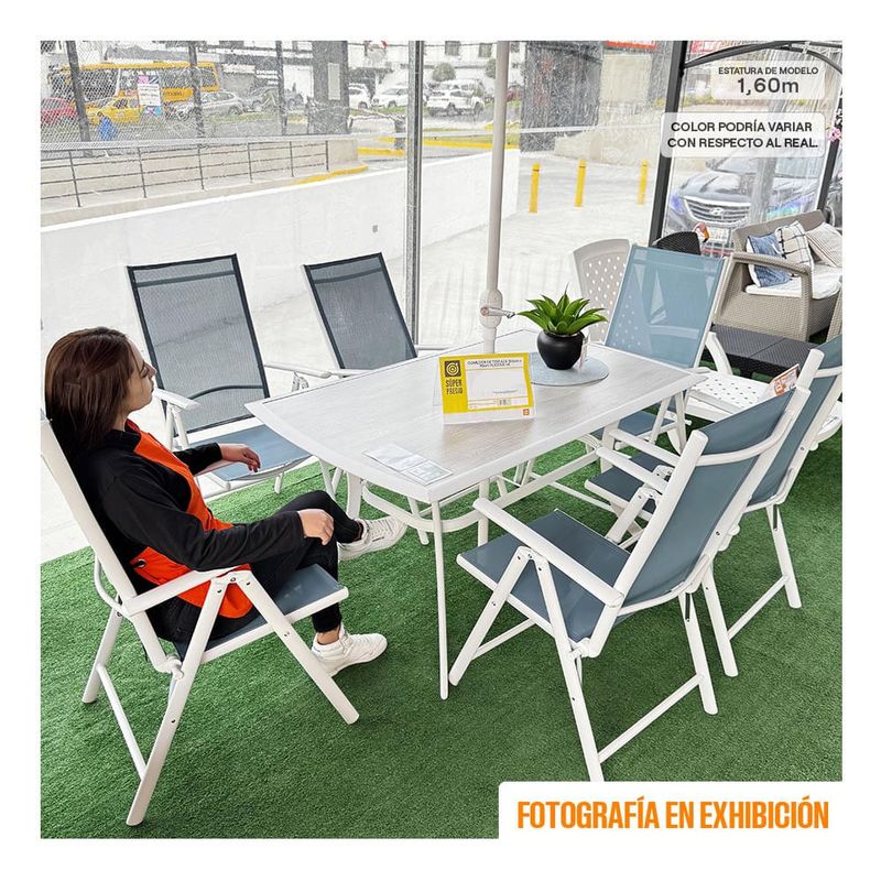 Set-de-Terraza-Premium-Marron-y-Azul-de-8-Piezas