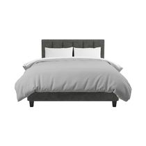 Edredón Zafiro 2 1/2 Plazas Microfibra Blanco/Gris | Chaide