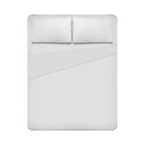 Juego de Sábanas Zafiro 1 1/2 Plazas Microfibra Blanco | Chaide