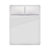 Juego de Sábanas Zafiro 2 Plazas Microfibra Blanco | Chaide