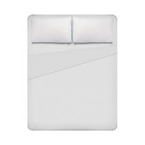 Juego de Sábanas Zafiro 3 Plazas Microfibra Blanco | Chaide