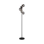 Lampara-de-Pie-Negra-5xG9-Metal-y-Vidrio-|-Orange