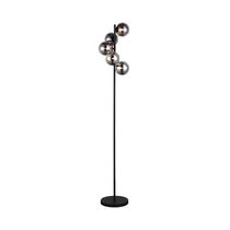 Lámpara de Pie Negra 5xG9 Metal y Vidrio | Orange