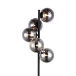Lampara-de-Pie-Negra-5xG9-Metal-y-Vidrio-|-Orange