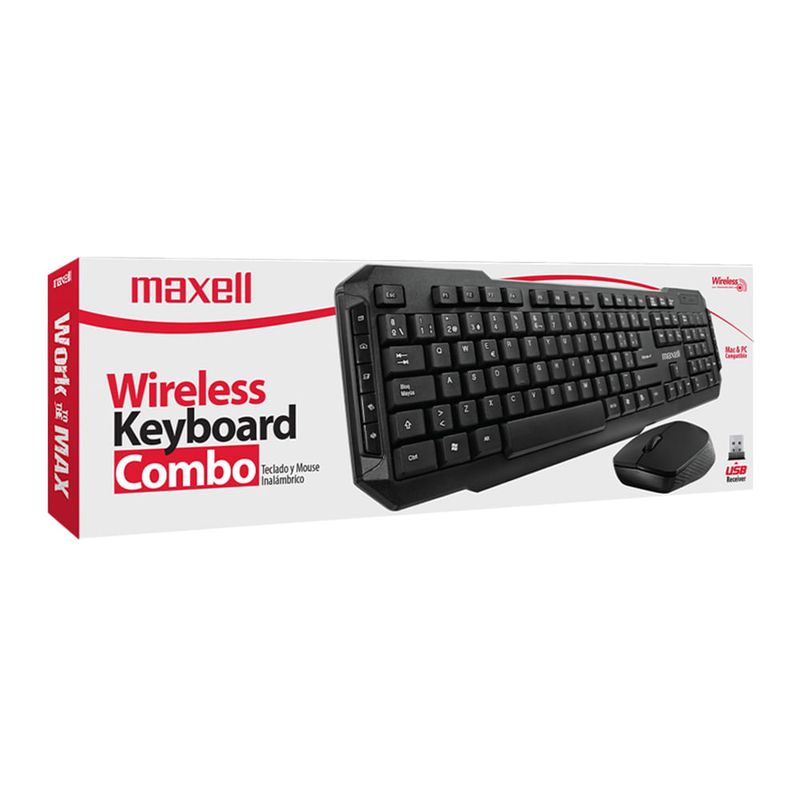Combo-Inalambrico-Teclado--y-Mouse-USB-|-Maxell