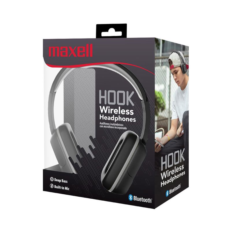 Audifonos-Inalambricos-Hook-BT300-Negro-|-Maxell