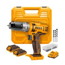 Taladro de Impacto 3/8" 20V + 2 Baterías 2Ah + Cargador + Maletín | Ingco