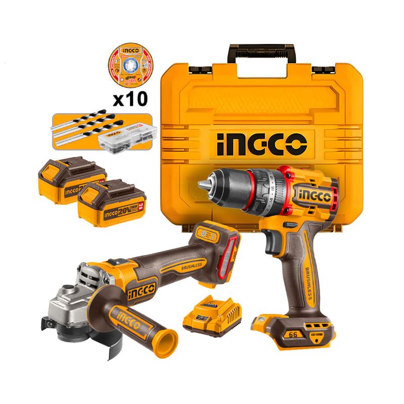 Kit-Taladro-1-2--y-Amoladora---2-Baterias-4Ah---Cargador-|-Ingco