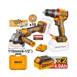 Kit-Taladro-1-2--y-Amoladora---2-Baterias-4Ah---Cargador-|-Ingco