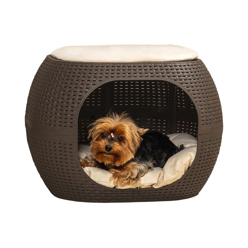Cama-para-Mascotas-Tipo-Ratan-Mocca-Mediana-|-MQ