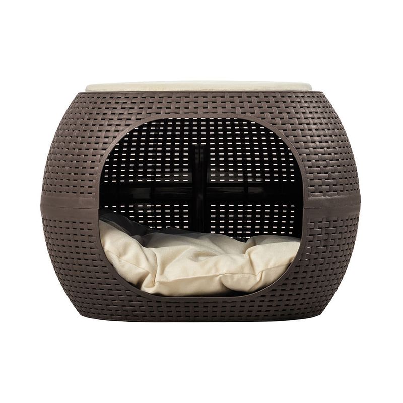 Cama-para-Mascotas-Tipo-Ratan-Mocca-Mediana-|-MQ