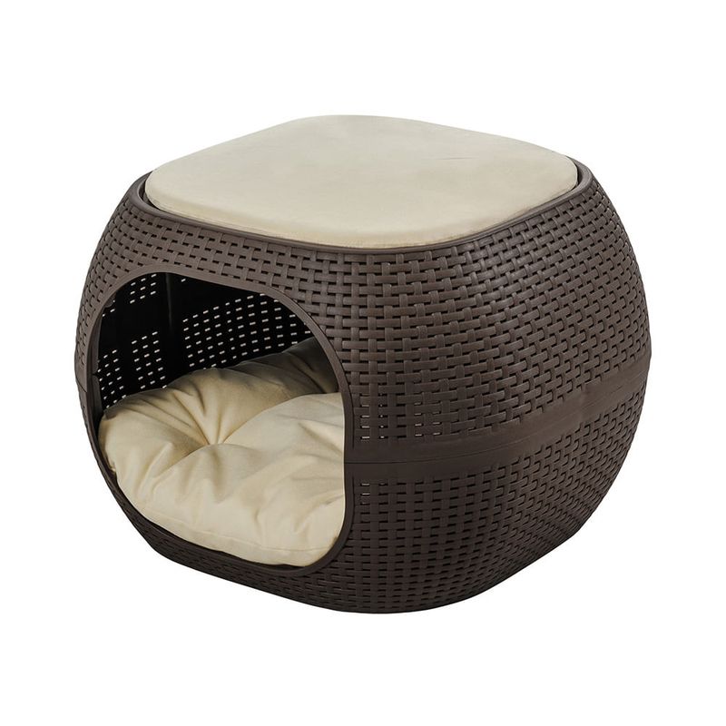 Cama-para-Mascotas-Tipo-Ratan-Mocca-Mediana-|-MQ