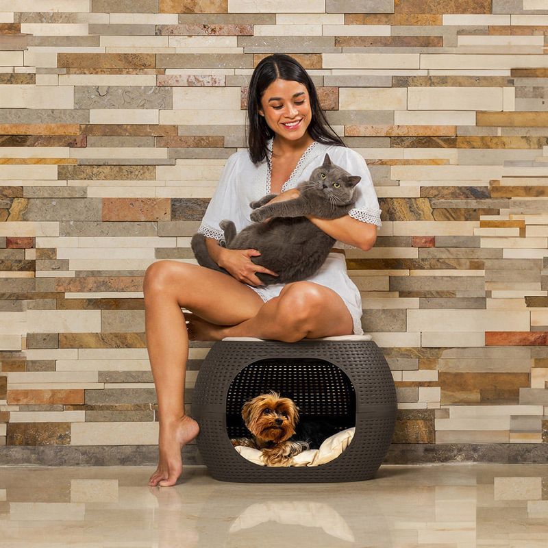 Cama-para-Mascotas-Tipo-Ratan-Mocca-Mediana-|-MQ