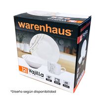Vajilla de Porcelana 12 Piezas Redonda Diseño Surtido | Warenhaus