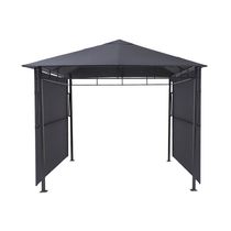Pérgola Gazebo Omelya 3x3m Gris Pizarra | Hespéride