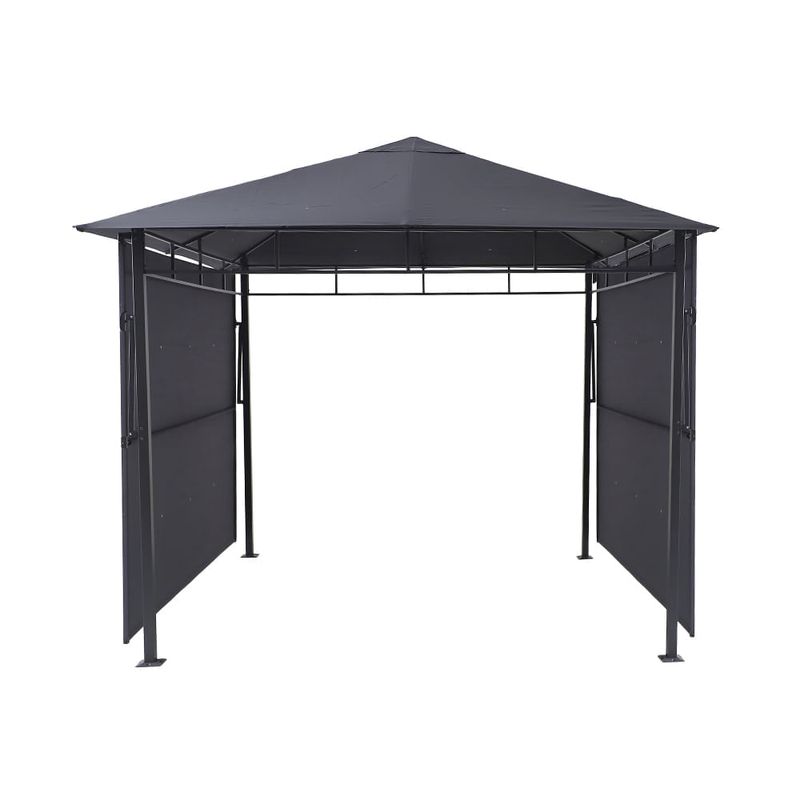 Pergola-Gazebo-Omelya-3x3m-Gris-Pizarra-|-Hesperide