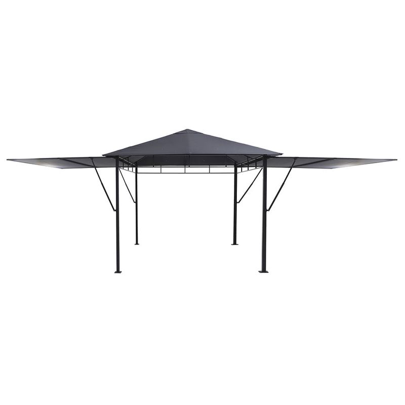Pergola-Gazebo-Omelya-3x3m-Gris-Pizarra-|-Hesperide