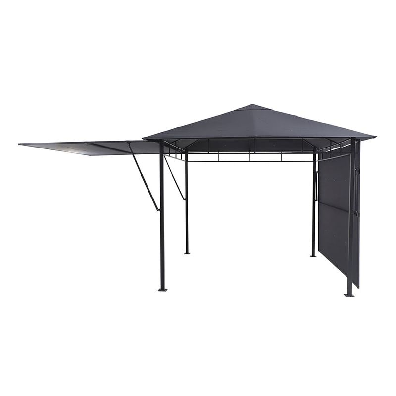 Pergola-Gazebo-Omelya-3x3m-Gris-Pizarra-|-Hesperide