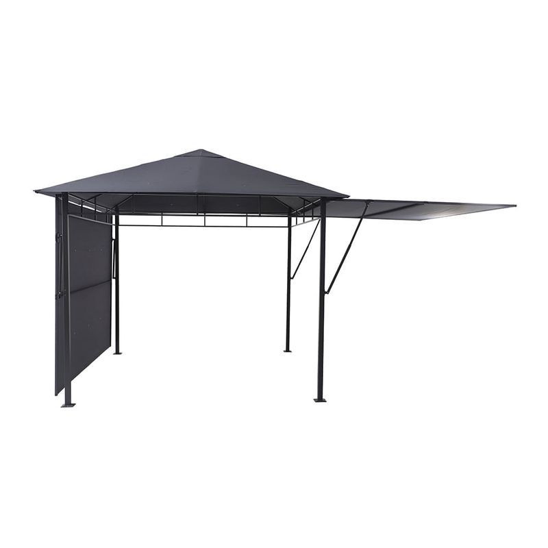 Pergola-Gazebo-Omelya-3x3m-Gris-Pizarra-|-Hesperide