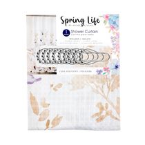 Cortina de Baño Flores 180x180cm | Home Living
