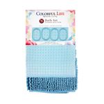 Juego-de-Cortina-y-Alfombra-para-Baño-Celeste-14-Piezas-|-Home-Living