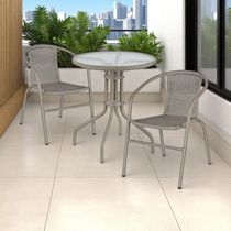Muebles Balconeros Gris 2 Puestos