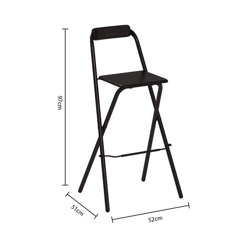 Banco-Plegable-Louna-con-Espaldar-Negro-|-Five