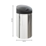 Basurero-con-Sensor-42L-Acero-Inoxidable-|-Five