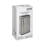 Basurero-con-Sensor-40L-Acero-Inoxidable-|-Five