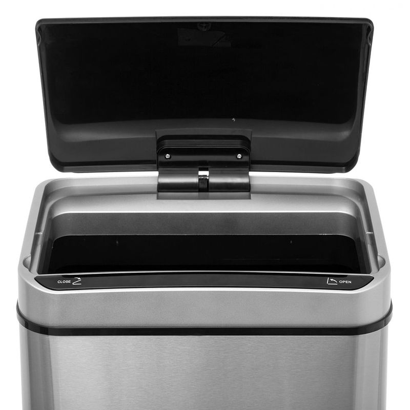 Basurero-con-Sensor-40L-Acero-Inoxidable-|-Five