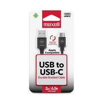 Cable Trenzado USB-A a USB-C 2 Metros Negro | Maxell
